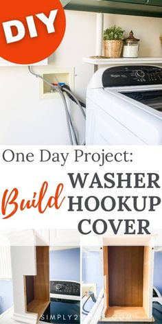 the instructions for how to build a washer and dryer cover in this diy project