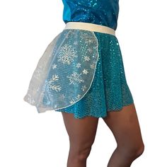 Snow Queen Elsa Running Skirt - Rock City Skirts Running Skirt, Home Snow, Sparkle Skirt, Running Skirts, Snowflake Print, Queen Elsa, Run Disney, Snow Queen, Let It Go