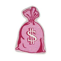 a pink bag with a dollar sign on it