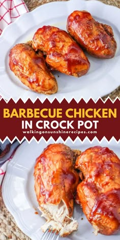 Here's an easy meal for Father's Day that you can try! A barbecue chicken in the crock pot that will make you crave more. Try this slow cooker BBQ chicken breast to enjoy a juicy and tender meal! Pin this Father's Day dinner idea now. Slower Cooker Chicken Breast Recipes, Bbq Chicken Breast Crockpot, Slow Cooker Chicken Breast Recipes Easy, Chicken Barbecue Recipes Crock Pot, Crockpot Barbeque Chicken Recipes, Barbecue Chicken In Crockpot, Easy Meal With Chicken, Bbq Chicken In Crockpot, Pepsi Chicken