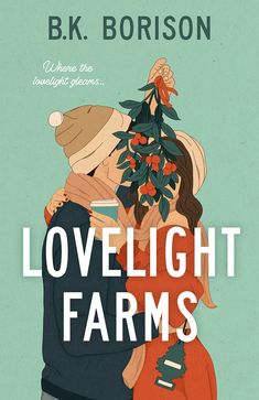 a man and woman hugging each other with the words lovelight farms written on it