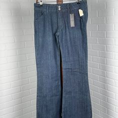 Classic Blue Vigoss Jeans In Size 9/10 With A 32wx32l Measurement. These Denim Trousers Sport A Stylish Flare Cut And Are Brand New With Tags. The Stretchy Cotton Material Ensures A Comfortable Fit. Brand: Vigoss Color: Blue Size: 9/10, 32wx32l Style: Flare Trouser Material: Stretchy Cotton Condition: New With Tags Pattern: Solid Please See Garment Diagram In Photos For Measurements. It Is Advisable To Flat Measure A Properly Fitting, Similar Garment That You Have For Comparison. Payment Add All Vigoss Jeans, Juniors Jeans, Flare Trousers, Shipping Orders, Denim Trousers, Classic Blue, Positive Feedback, Shopping Cart, Flare Jeans