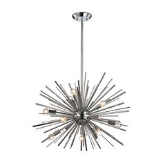 ELK Home - 1140-024 - 12 Light Chandelier - Starburst - Polished Chrome Starburst Chandelier, Modern Contemporary Style, Sputnik Chandelier, Elk Lighting, Modern Light Fixtures, Candelabra Bulbs, Light Pendant, Modern Lighting, Chandelier Lighting