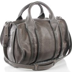 Nwt- Has A Small Scratch On The Side. Designer Evening Bags With Grained Texture, Luxury Brown Bag With Pebbled Texture, Luxury Brown Bags With Pebbled Texture, Luxury Bag With Gunmetal Hardware And Pebbled Leather, Luxury Pebbled Leather Bags For Fall, Alexander Wang Bag, Rose Gold Hardware, Canvas Shoulder Bag, Mesh Bag