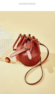 2019 new fashionable 100-item simple temperament one-shoulder slant bag leather head layer cowhide bucket bag women's bag - rrdeye Fall Leather Bucket Bag With Large Capacity, Leather Bucket Bag For Fall, Large Capacity Bucket Bag For Fall, Fall Bucket Bag For Daily Use, Leather Bucket Bag With Mobile Phone Bag, Office Bucket Bag For Fall, Fall Bucket Bag For Office, Fall Office Bucket Bag, Handmade Leather Boots