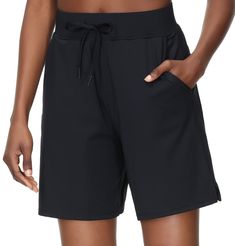 PRICES MAY VARY. 【Premium Stretch Soft Fabric】The Bermuda Shorts are made from Polymide & Spandex Fabric.Technical Fabric Wicks Moisture away From Your Skin and Dries Quickly for Extra Comfort 【Wide leg & Knee Length】Wide Leg Shorts with Great Length Just Above The Knee,It Especially Perfect for Lounging, Casual Wear. 【Mid-rise Waistband & 2 Sides Pockets】 - The adjustable elastic drawstring waist keeps the jersey shorts comfortable and in place during movement. 2 Sides Pockets Easy-Access Spot Walking Workout, Womens Athletic Shorts, Wide Leg Shorts, Walking Exercise, Astro Boy, Workout Yoga, Great Lengths, Active Shorts, Lounge Shorts