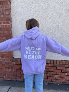 - light purple hoodie - true to size Light Purple Hoodie Outfit, Purple Hoodie Outfit, Light Purple Hoodie, Meet Me At The Beach, Beach Hoodie, Outfits Woman, Purple Hoodie, Designer Outfits, Hoodie Outfit