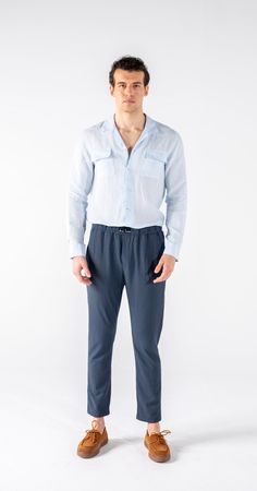 No: 521 Casual Blue Pants With Straight Hem, Blue Pants With Welt Pockets For Summer, Blue Straight Leg Pants With Patch Pockets, Blue Trousers With Patch Pockets, Blue Pants With Patch Pockets For Summer, Blue Summer Pants With Patch Pockets, Blue Pants With Pockets And Straight Hem, Blue Pants With Patch Pockets For Spring, Blue Business Casual Pants With Side Pockets