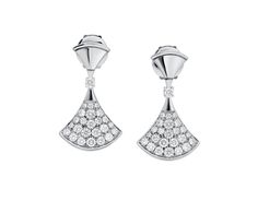 Divas Dream Earrings In 18 Kt White Gold Set With A Diamond And Pavé Diamonds. Bvlgari Divas Dream Earring, Bulgari Fiorever, Bulgari Divas Dream, Earrings Bvlgari, Bulgari Earrings, Bvlgari Divas Dream, Bvlgari Earrings, Dream Earrings, Mother Of Pearl Rose