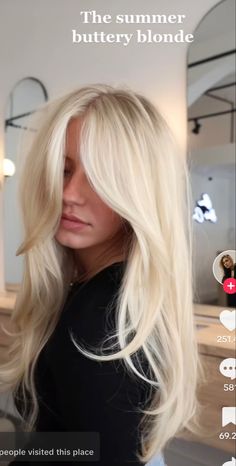 Blond With Curtain Bangs, Platinum Blonde With Layers, Blonde Hair Inspo Money Pieces, Alix Earle Blonde Hair, Ivey Blonde Hair, Blonde Hair With Scandinavian Hairline, Bleach Blonde Hair With Highlights, Platinum Blonde Wedding Hair, Blonde Scandinavian Hairline