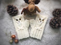 Owl gifts Owl fingerless mittens woman Fingerless gloves mitts Owl Mittens, Owl Gifts, Owl Lovers, Fingerless Mittens, Knit Mittens, Knitting Girls, Lovers Gift, Fingerless Gloves, Arm Warmers