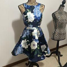 This Is A Beautiful Speechless Brand Dress From Nordstrom. This Dress Is A Size 5 Nwt Floral Homecoming / Mini Dress Happy Shopping Elegant Floral Print Mini Dress For Homecoming, Sleeveless Blue Floral Dress For Party, Blue Sleeveless Floral Dress For Party, Floral Print Mini Dress For Summer Homecoming, Summer Homecoming Mini Dress With Floral Print, Floral Print Mini Dress For Homecoming, Blue A-line Floral Dress For Party, Blue A-line Floral Party Dress, Elegant Blue Mini Length Floral Dress