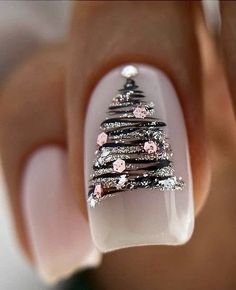 Tree Nails, Nail Art Ideas, Gorgeous Nails, Holiday Nails