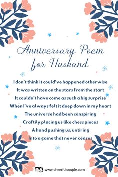 Romantic Image of Love Poem for Your Husband on Your Anniversary Anniversary Poem For Husband, Love Poems For Anniversaries, First Anniversary Wishes For Husband, 1st Wedding Anniversary Wishes For Husband, Happy 1st Wedding Anniversary Wishes For Husband, Terrible Jokes