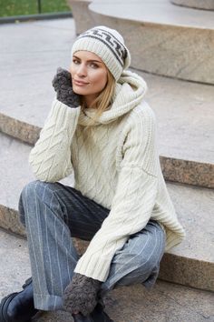 - Hand Knit in NYC- 100% Italian Cashmere- 12 Ply - Oversized Hooded Sweater- Twist Cable Pattern Throughout Front and Back Bodice- Relaxed Fit - Don't see a color you like? Contact us at info@hanianewyork.com to review hundreds of other options. Cable Pattern, Hooded Sweater, A Color, Custom Color, Hand Knitting, Bodice, Cashmere, Cable, Twist