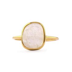 Solitaire Genuine Rainbow Moonstone Ring, Solid 18K Yellow Gold Ring, June Birthstone Ring, Minimalist Handmade Moonstone Ring, Unique Ring, Thanksgiving Gifts, Christmas Gifts, Anniversary Gifts, Wedding Ring, Gifts for Her, Rings for Women. * SKU: SPBR00610D * Made to Order. * Gold Purity: 18K Solid Yellow Gold (stamped) * Custom Gold Color: Yellow, Rose, White Gold * Custom Gold Purity: 14K/18K (Charges May Apply) * 100% Genuine Rainbow Moonstone  * Rainbow Moonstone Weight: - 2.38 Ct. >> Pro Minimalist Yellow Gold Moonstone Ring With Bezel Setting, Minimalist Moonstone Ring As Gift, Everyday Gold Moonstone Rings, Minimalist Moonstone Rings For Gifts, Yellow Gold Moonstone Rings As Gift, Minimalist Gold Moonstone Ring With Bezel Setting, Gold Minimalist Moonstone Ring As Gift, Yellow Gold Open Moonstone Ring For Gift, Yellow Gold Moonstone Open Ring Gift