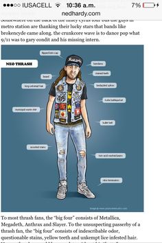 a drawing of a man with many words on his shirt and jeans, all in different languages