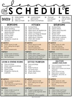 An easy-to-follow, free cleaning schedule that makes daily household cleaning manageable and efficient. #organizationideas Maid Schedule Daily Routines, Daily Household Cleaning Schedule, Daily Cleaning Schedule Stay At Home, Rotating Cleaning Schedule, How To Make A Schedule, Weekly Schedule Ideas, Neurodivergent Tips, Daily Schedule Ideas, Cleaning Routine Schedule