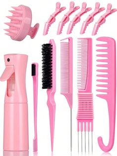 Hair Tool Set, Edge Brush, Teasing Comb, Rat Tail Comb, Girl Heaven, Hair Brush Set, Tail Comb, Hair Care Tools, Rat Tail