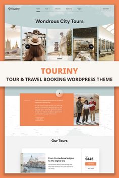 Touriny – Travel Agency WordPress Theme Rome Tours, Wordpress Theme Design, Service Trip, Best Wordpress Themes, Tour Operator, Website Inspiration