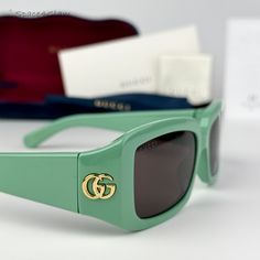 Brand New Gucci Gg1403s 004 Sage Green Gray Unisex Rectangle Sunglasses Gg 1403s Same/Next Day Free Shipping! No Offers Accepted. Final Price! Don't Miss Out, Shop Now! 100% Authentic & Brand New! Brand: Gucci Model Number: Gg1403s / Gg 1403s Color Code: 004 Gender: Unisex Frame Shape: Rectangle Frame Color: Sage Green Frame Material: Nylon Frame Type: Full Rim Lens Color: Gray Lens Material: Plastic Size: 54x16x130 100% Uv Protection Made In Italy Full Retail Gucci Set Includes: Glasses Case Ma Gucci Model, Rectangle Frame, Green Frame, Gucci Models, Rectangle Sunglasses, Gucci Accessories, Grey Lenses, Glasses Case, Colored Sunglasses