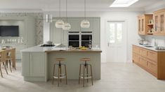 The Cambridge Kitchen in French Grey. A real-timber shaker-style kitchen in one of the trendiest colours around 😍

We have a great choice of Shaker kitchen doors for you. Why not take a look? 👀 The cost to replace your kitchen doors will amaze you 💰💰 Traditional Door Design, Light Grey Kitchen, Kitchen Showrooms, Light Grey Kitchens, Traditional Door