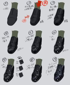 step by step instructions on how to wear black shoes for men in different styles and colors