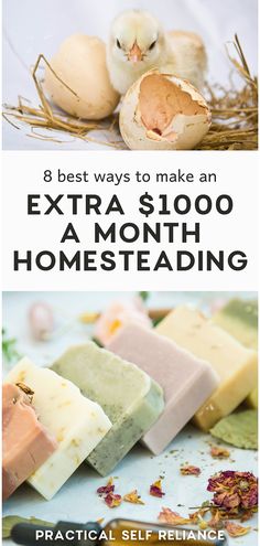 three different types of soaps with text that reads 8 best ways to make an extra $