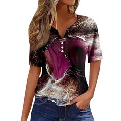 PRICES MAY VARY. womens summer tops cute shirts for women graphic blouses for women business casual cute shirts for women trendy plus size graphic tees for women oversized shirts for women dressy women's t-shirts plus size womens summer clothes boho ladies tops and blouses womens tops dressy casual womens summer tops and blouses t-shirts for women v neck casual tops for women plus size summer shirts for women trendy peasant blouses for women plus size t-shirts for women summer tops for women tre Flowy Shirts, Womens Boho Tops, Tunic Tops Summer, Ladies Tops Blouses, Tops For Women Casual, Women's Henley, Spring Blouses, Petite Blouses, Womens Tops Dressy