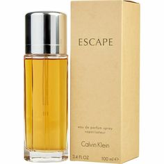 FRAGRANCE BRAND: CALVIN KLEIN FRAGRANCE NAME: ESCAPE FRAGRANCE TYPE: EAU DE PARFUM SPRAY GENDER: FOR WOMEN SIZE: 3.4 FL. OZ ( 100 ML ) CONDITION: BRAND NEW ITEM IN BOX SEALED, NEVER BEEN USED OR OPENED COUNTRY OF MANUFACTURE: SPAIN Top notes are Melon, Chamomile, Tagetes, Marigold, Apricot, Hiacynth, Oakmoss, Apple, Coriander, Mandarin Orange, Black Currant, Cassia, Litchi and Ylang-Ylang; middle notes are Peach, Lily-of-the-Valley, Carnation, Rose, Jasmine and Cloves; base notes are Oakmoss, Mu Armani Parfum, Calvin Klein Fragrance, Color Durazno, Fresh Perfume, Fitness Armband, Feminine Fragrance, Gianfranco Ferre, Guy Laroche, Kevyn Aucoin