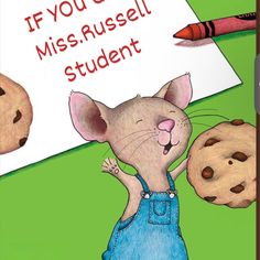 a book cover for if you can't miss russell student with an image of a mouse and cookies