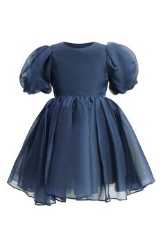 Little ones will look like they stepped out of a fairy tale with this darling organza dress showcasing voluminous puff sleeves and a full skirt. Back zip closure Cotton lining 100% polyester Hand wash, line dry Imported Bardot Junior, Organza Dress, Church Dresses, A Fairy Tale, Newborn Girl, Black Kids, Full Skirt, Nordstrom Dresses