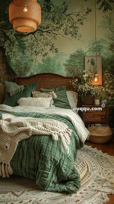 home decor handmade Forest Inspired Bedroom, Log Bed Frame, Forest Green Bedrooms, Forest Themed Bedroom, Themed Bedroom Ideas, Forest Bedroom, Woodland Retreat, Photography House, California Life