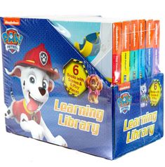 the paw patrol learning library includes 6 books