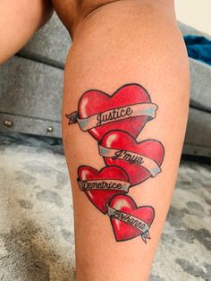 Grandkids Tattoos, Grandparent Tattoo, Tattoos For Grandparents Meaningful, Danny Tattoo, Tattoos To Honor Mom, Grandchildren Tattoos, Grandparents Tattoo, Heart Tattoos With Names, Art Tattoo Ideas