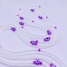 Pink Or Purple Waist Beads Purple Beaded Bracelets With Tiny Beads For Beach, Purple Beaded Bracelets For Beach With Tiny Beads, Purple Beaded Bracelets With Colorful Beads For Summer, Colorful Beaded Purple Bracelets For Summer, Adjustable Purple Beaded Necklace With Heart Beads, Purple Beaded Chain Bracelets For Festival, Purple Colorful Beaded Bracelets For Summer, Summer Gift Purple Beaded Necklaces, Bohemian Purple Beads For Beach