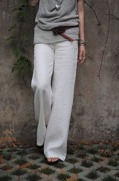 White Linen Pants Outfit Casual, Linen Pants Outfit Casual, Waist Pants Outfit, Linen Trousers Women, White Linen Pants Outfit, Elastic Waist Pants Outfit, White Linen Trousers, Linen Pants Outfit, Jeans Outfit Women