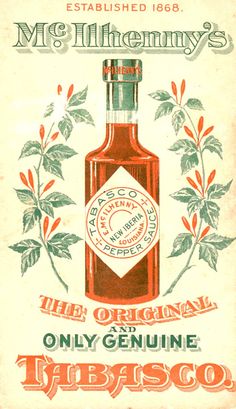 an advertisement for the original tabasco sauce