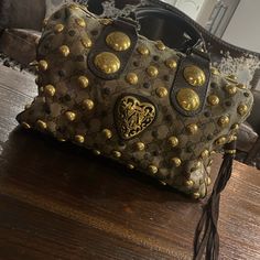 Some Fading / Spots Shown In Photos. Gucci Gold Satchel Shoulder Bag, Gold Gucci Satchel Shoulder Bag, Gucci Gold Bag With Dust Bag, Gucci Gold Top Handle Shoulder Bag, Designer Gucci Handheld Shoulder Bag, Gucci Designer Handheld Shoulder Bag, Luxury Handheld Gucci Bag, Gucci Gold Tote Bag, Gucci Gold Satchel Bag