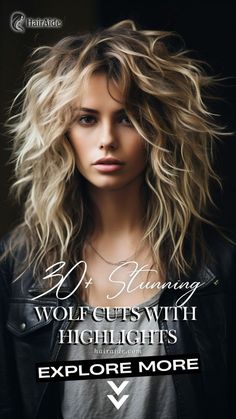 Elevate your style with brown hair adorned by chic bleached blonde highlights in a trendy wolf cut. Click for more wolf cut with highlights ideas! 90s Rock Hair Women, Hip Hairstyles For Women, Short Rocker Hairstyles For Women, Rock Star Hair, Summer Hairstyles For Short Hair, Rocker Hair, Wolf Haircut