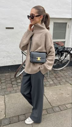 Australian Clothing Style, White Chucks Outfit Winter, Office Fashion Winter, Winter Outfits Atlanta, Big Sweater Work Outfit, Paris January Fashion, Outfits To Cover Tattoos At Work, Modest Timeless Outfits, H&m Fall 2023