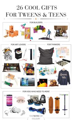 Presents That Impress? 26 Cool Gifts For Teens & Tweens | The Mom Edit Gift Ideas For Boys, Stocking Stuffers For Boys, Holiday Shopping List, Mom Edit, Non Toy Gifts, Cool Gifts For Teens, Presents For Boys