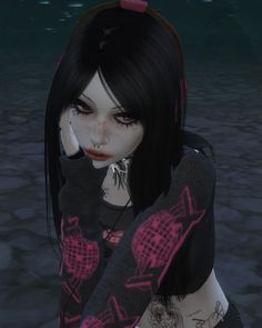 Sims 4 Girl, Goth Sims 4, Alt Sims, Uicideboy Wallpaper, Emo Princess, Y2k Profile Picture, Girl Character, Alt Girl, Arte Inspo