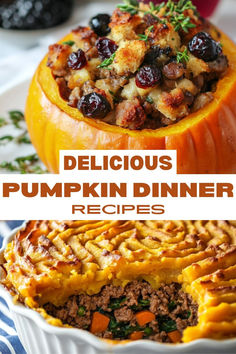 Savory Pumpkin Casserole and Dinner Recipes Jack O Lantern Pumpkin Recipes, Meal In A Pumpkin, Whole Pumpkin Recipes Dinner, Baked Pumpkin Recipes Dinner, Pumpkin Entree Recipes, What To Make With A Pumpkin, Pumpkin Casserole Dish