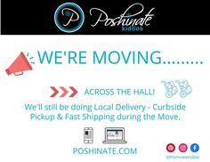 Poshinate Kiddos Baby & Kids Gift Store Moving Locations in St Peter Minnesota We're Moving, In The Meantime, Clothes Gift, Kids Gifts, Milestones