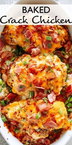 Chicken With Bacon, Recipes Skillet, Oven Baked Chicken Breasts, Chicken Breast Recipes Baked, Recipes Oven, Low Carb Diet Recipes, Oven Baked Chicken, Ranch Chicken, Baked Chicken Breast