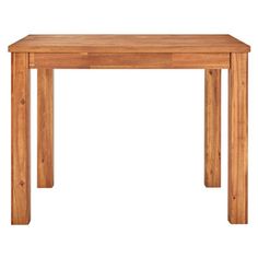 a small wooden table with two legs