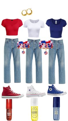 4th of July outfit!! posted on my TikTok Usa Football Theme Outfit, Football Themes, Themed Outfits, Single Person, Football