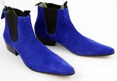 Introducing our exquisite Handmade Men Royal Blue Suede Chelsea Boots, the epitome of elegance and style. Crafted with utmost precision and attention to detail, these boots are a true testament to our commitment to quality craftsmanship.
Made from the finest suede, these boots exude luxury and sophistication. The rich royal blue color adds a touch of regality, making them a standout choice for any fashion-forward gentleman. The sleek and timeless Chelsea boot design further enhances their appeal, ensuring that they remain a staple in your wardrobe for years to come.
At the core of these boots lies a dedication to comfort and durability. The upper is made from genuine suede, providing a soft and supple feel that molds to your feet over time. The lining is crafted from soft calf leather, ens Blue Chelsea Boots, Cuban Heel Boots, Men Leather Boots, Blue Ankle Boots, Quality Leather Boots, Chelsea Boots Mens, Handcrafted Boots, Mens Boots Casual, Custom Design Shoes