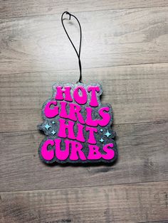 This listing is for one hot girls hit curbs freshie. These are perfect to hang in your car, locker or closet.  The freshie is approximately 4" tall x 4" wide. Scents usually last between 4-8 weeks. If there is another color scheme you want besides what is in the picture please list it on the personalization section and I will be happy to accommodate it for you as best as I can. I also have reusable freshie hangers that I can customize to go with your freshie or for the season. Check them out! https://www.etsy.com/listing/1613561207/ I try to be as eco friendly as possibly by using biodegradable glitter and using recycled packaging material when available. I appreciate you all so much from everyone that takes the time to look at my products to the ones who decide to buy them. It makes my ma Car Freshies Ideas, Freshie Hangers, Freshie Ideas, Car Air Freshener Diy, Diy Air Freshener, Biodegradable Glitter, Car Freshies, Car Air Fresheners, Packaging Material